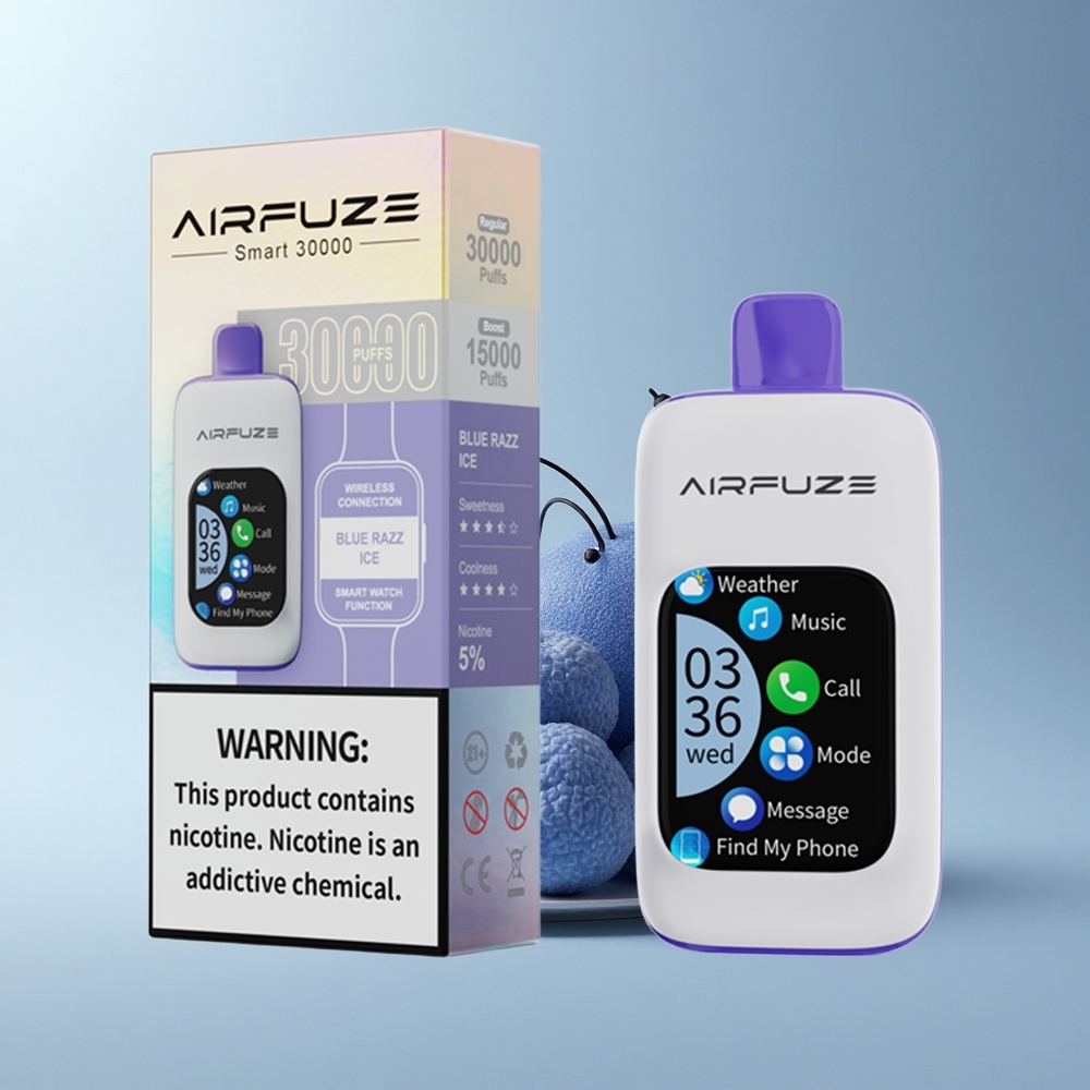 AirFuze Smart 30000 Puffs Blaue Himbeere Eis 900mAh Typ-C