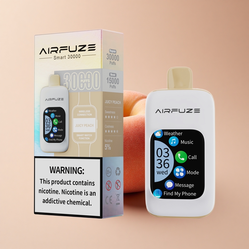 AirFuze Smart 30000 Puffs Saftiger Pfirsich 900mAh Type-C TFT
