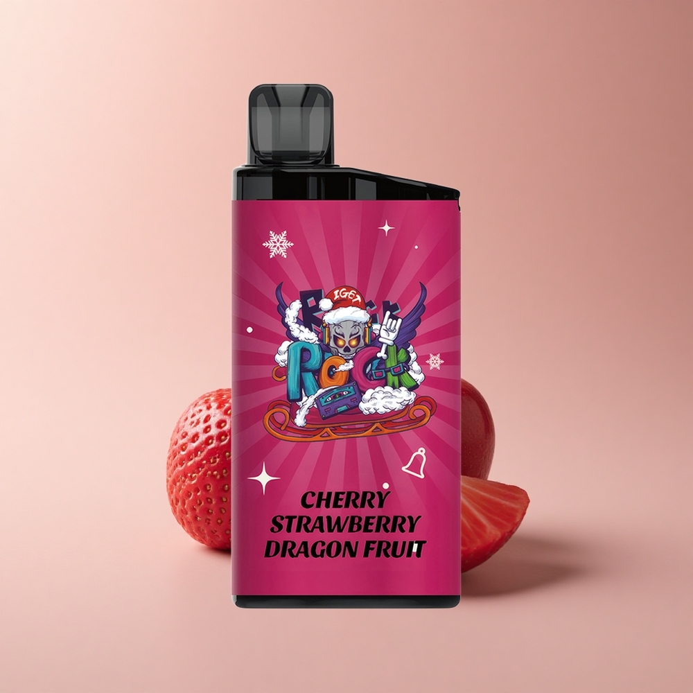 IGET Bar 3500 Puffs Kirschbeeren-Drachenfrucht mit 1400 mAh Mesh Coil