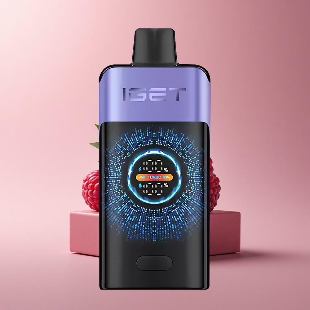 IGET ONE 12000 Puffs Himbeer-Trauben-Eis Dual Mesh Curved Screen
