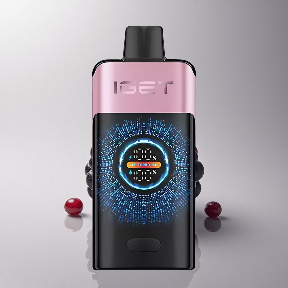 IGET ONE 12000 Puffs Schwarze Beere Eis Dual Mesh Curved Screen