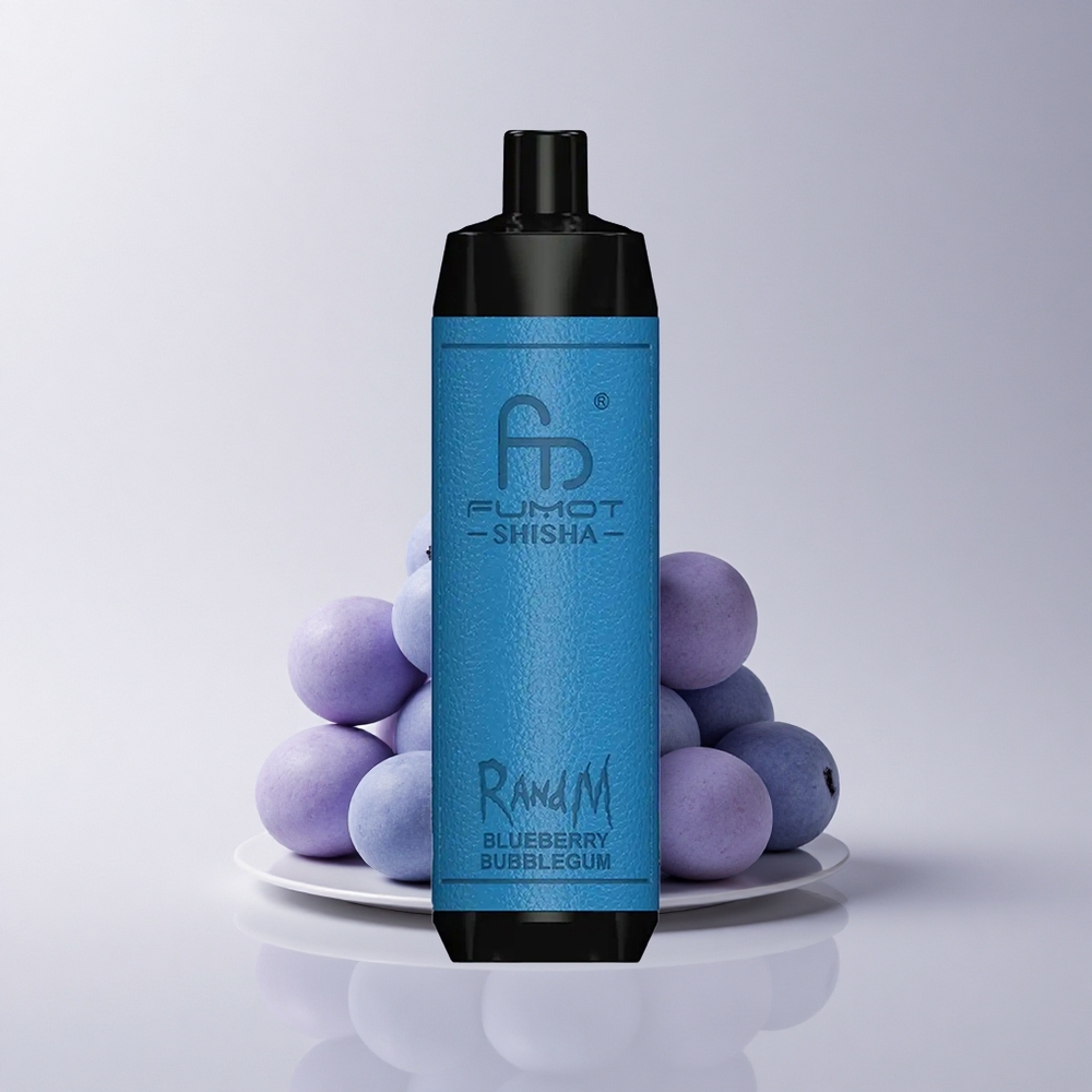 RandM Fumot Shisha 10000 Puffs Blaubeeren-Bubblegum Mesh 18ml LED