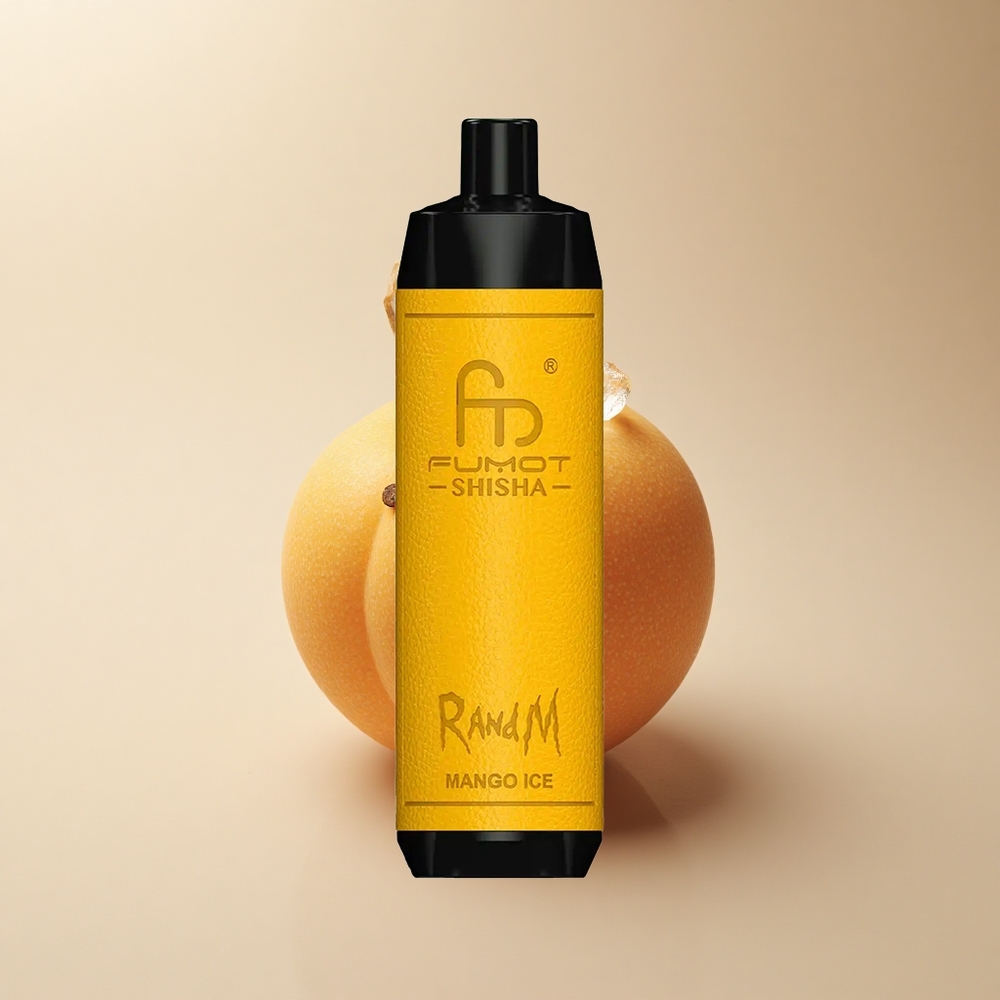 RandM Fumot Shisha 10000 Puffs Mango Eis LED Typ-C 18ml