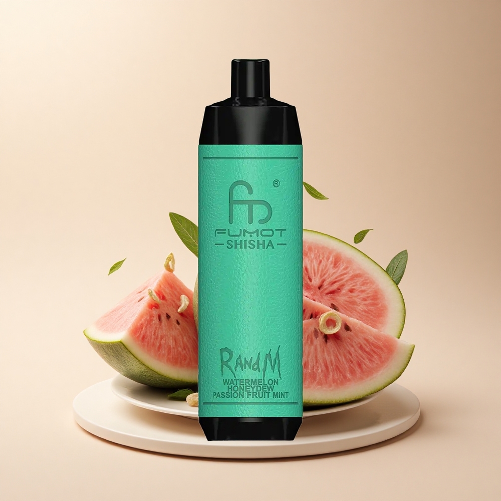 RandM Fumot Shisha 10000 Puffs Wassermelone Honigmelone Passionsfrucht Minze 18ml 850mAh Typ-C