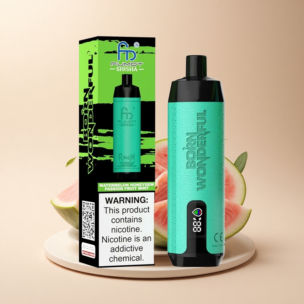RandM Fumot Shisha 10000 Puffs Wassermelone Honigmelone Passionsfrucht Minze 18ml 850mAh Typ-C