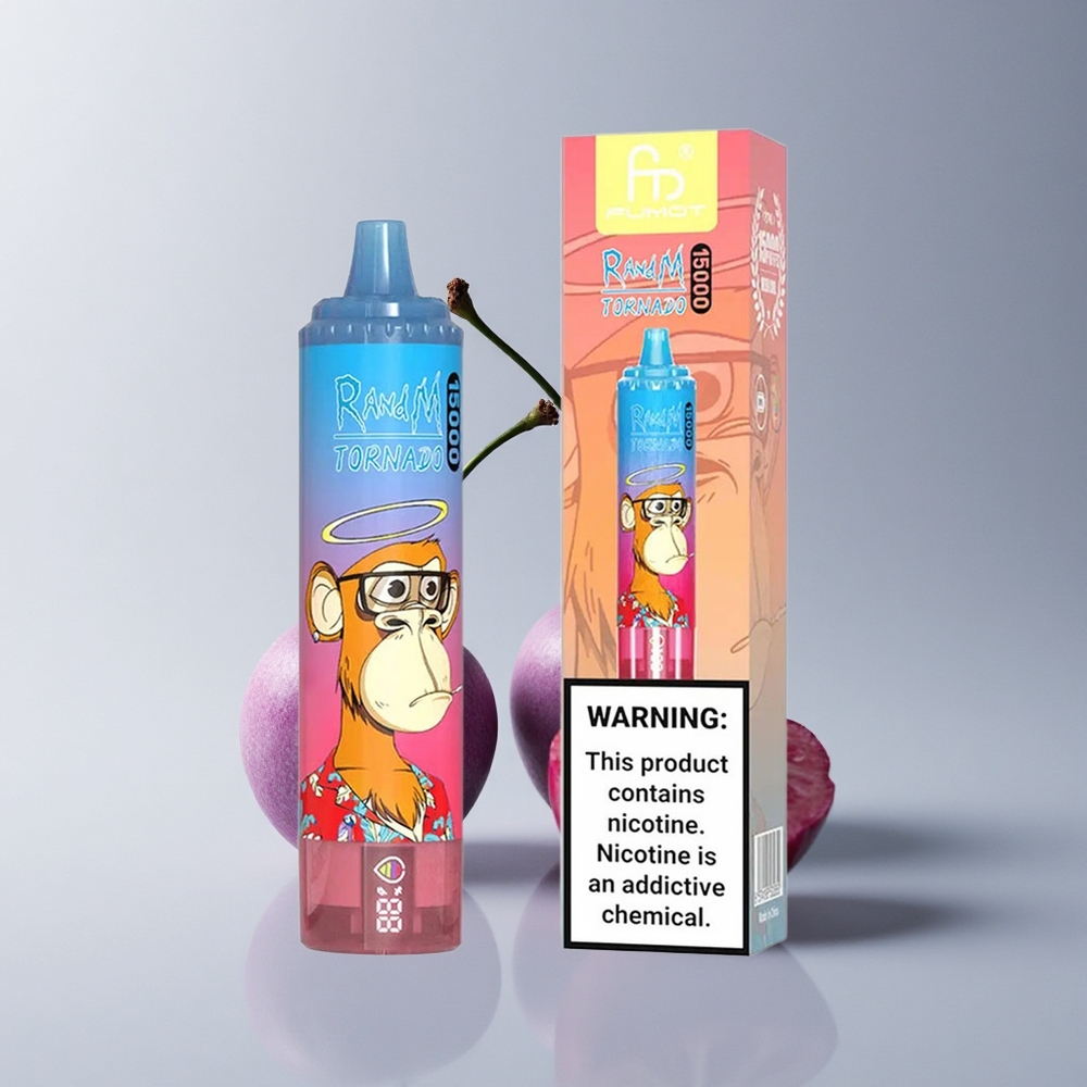 RandM Fumot Tornado 15000 Puffs Blaue Himbeer-Kirsche 25ml Mesh LCD