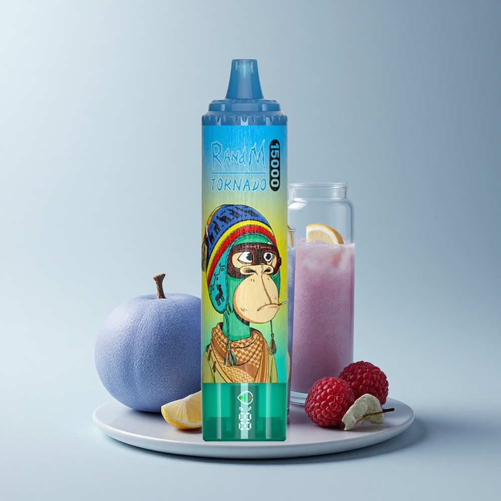 RandM Fumot Tornado 15000 Puffs Blaue Himbeerlimonade 25ml Mesh 09 Ohm