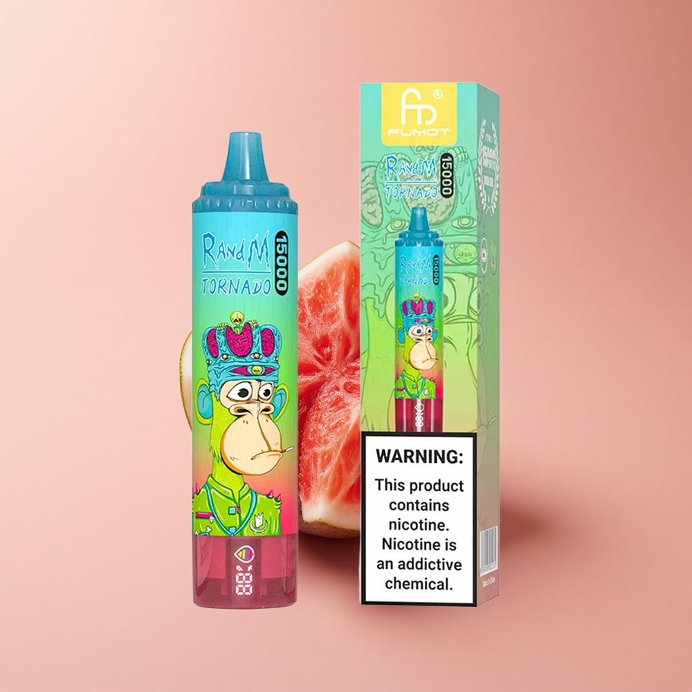RandM Fumot Tornado 15000 Puffs Erdbeer-Wassermelone 25ml Mesh Coil Typ-C