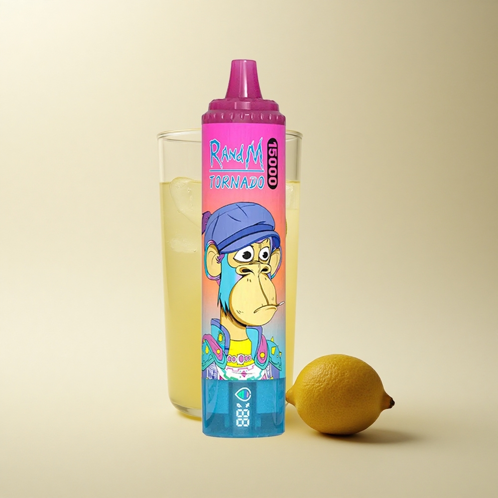 RandM Fumot Tornado 15000 Puffs Zitronenlimonade 25ml Mesh Typ-C LCD