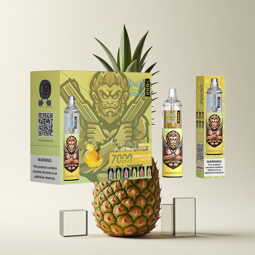RandM Fumot Tornado 7000 Puffs Ananas Eis Mesh Typ-C