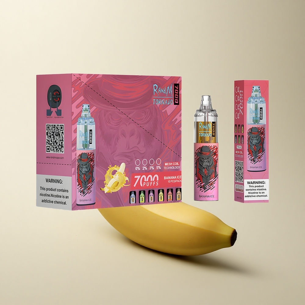 RandM Fumot Tornado 7000 Puffs Banana Eis Mesh 14ML Typ-C