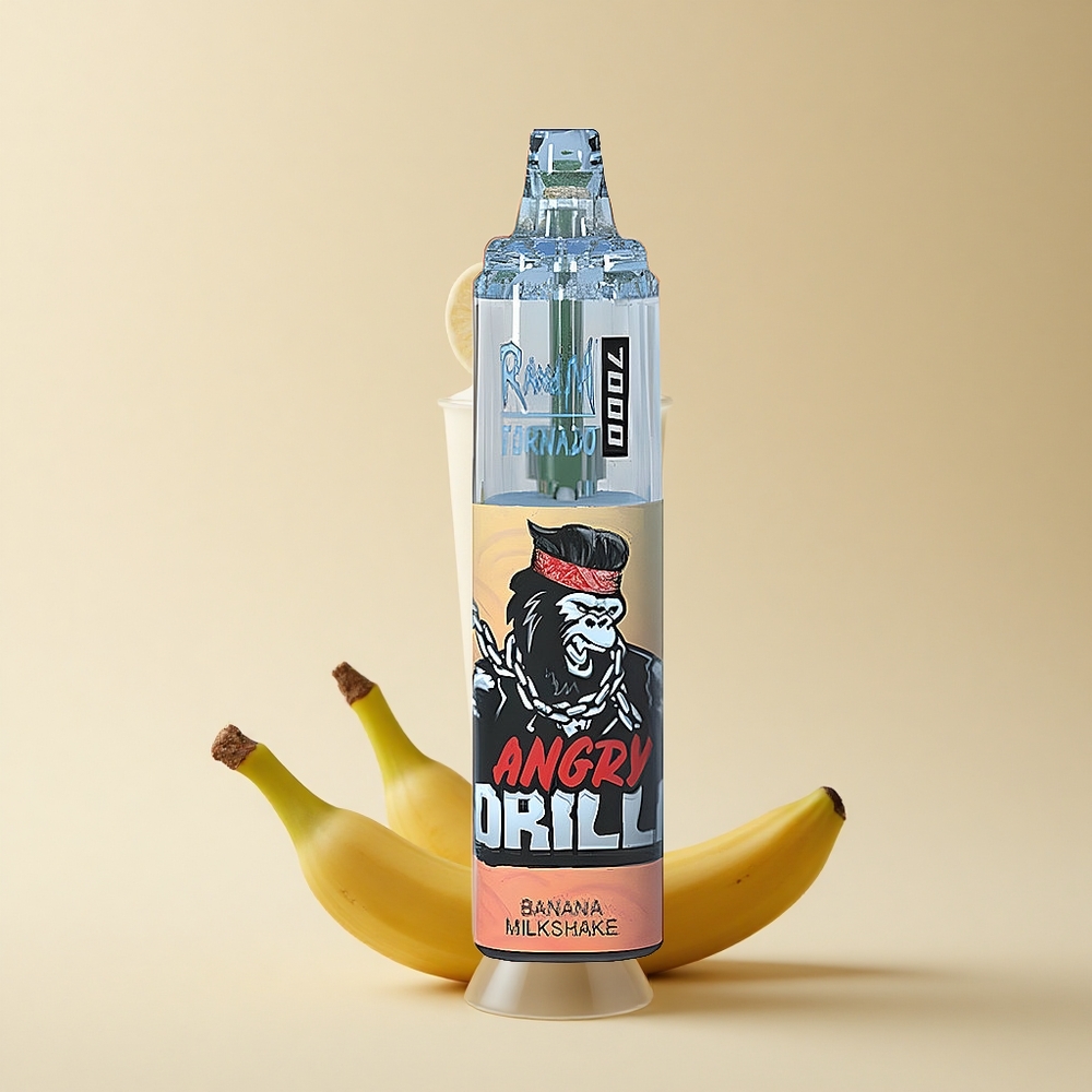 RandM Fumot Tornado 7000 Puffs Bananenmilchshake 7000 Puffs Mesh Coil RGB