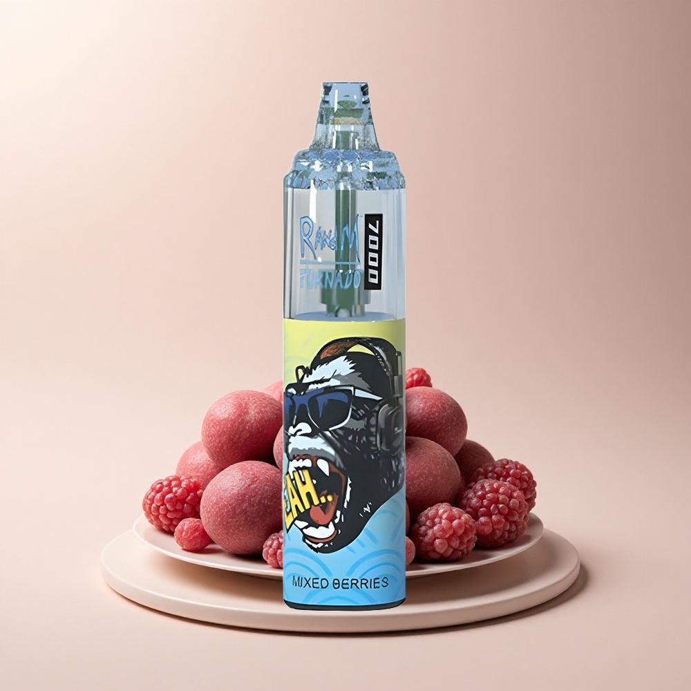 RandM Fumot Tornado 7000 Puffs Gemischtbeeren Mesh Typ-C Luftregelung