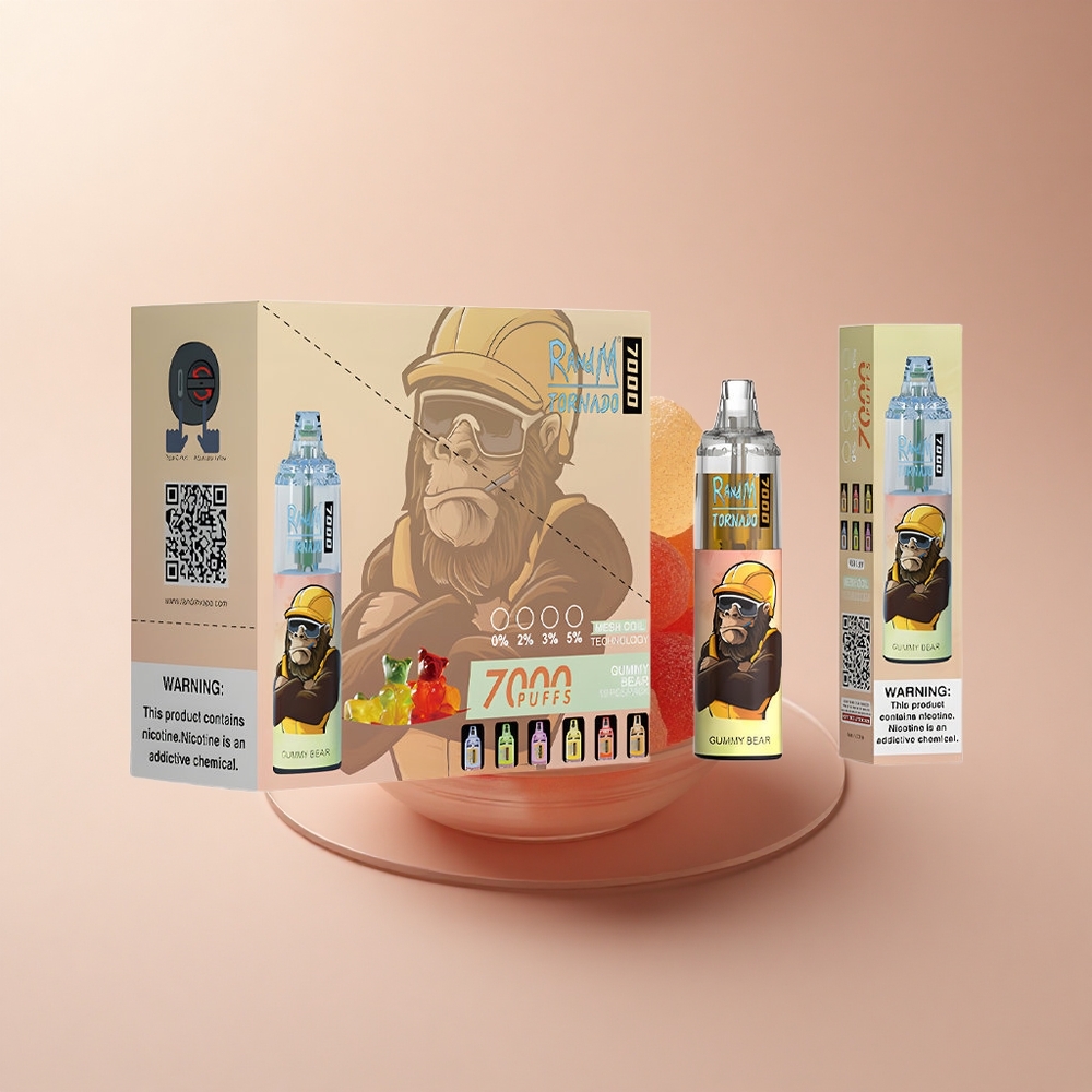 RandM Fumot Tornado 7000 Puffs Gummibärchen 7000 RGB Netzspule