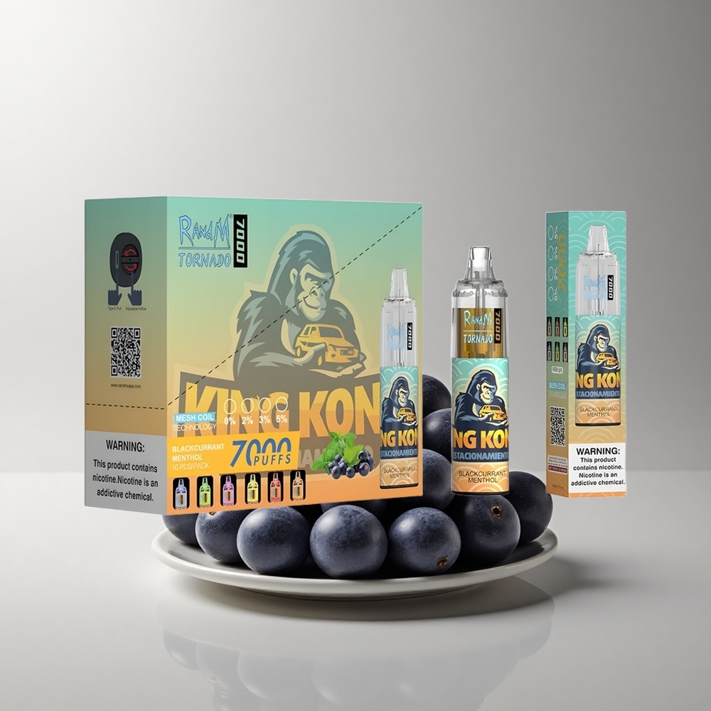 RandM Fumot Tornado 7000 Puffs Schwarzbeere Menthol 14ML Mesh Typ-C