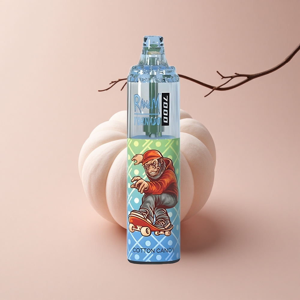 RandM Fumot Tornado 7000 Puffs Zuckerwatte 7000 Puffs Mesh Coil RGB Licht