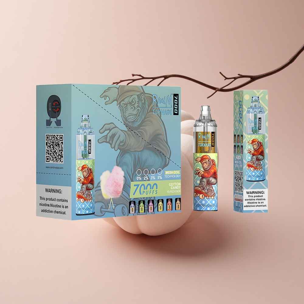 RandM Fumot Tornado 7000 Puffs Zuckerwatte 7000 Puffs Mesh Coil RGB Licht