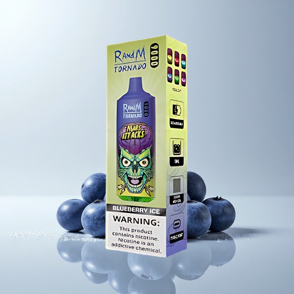 RandM Fumot Tornado 9000 Puffs Blaubeereis 850 mAh Mesh RGB