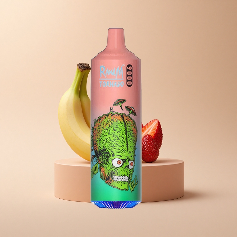 RandM Fumot Tornado 9000 Puffs Erdbeer-Banane Mesh RGB