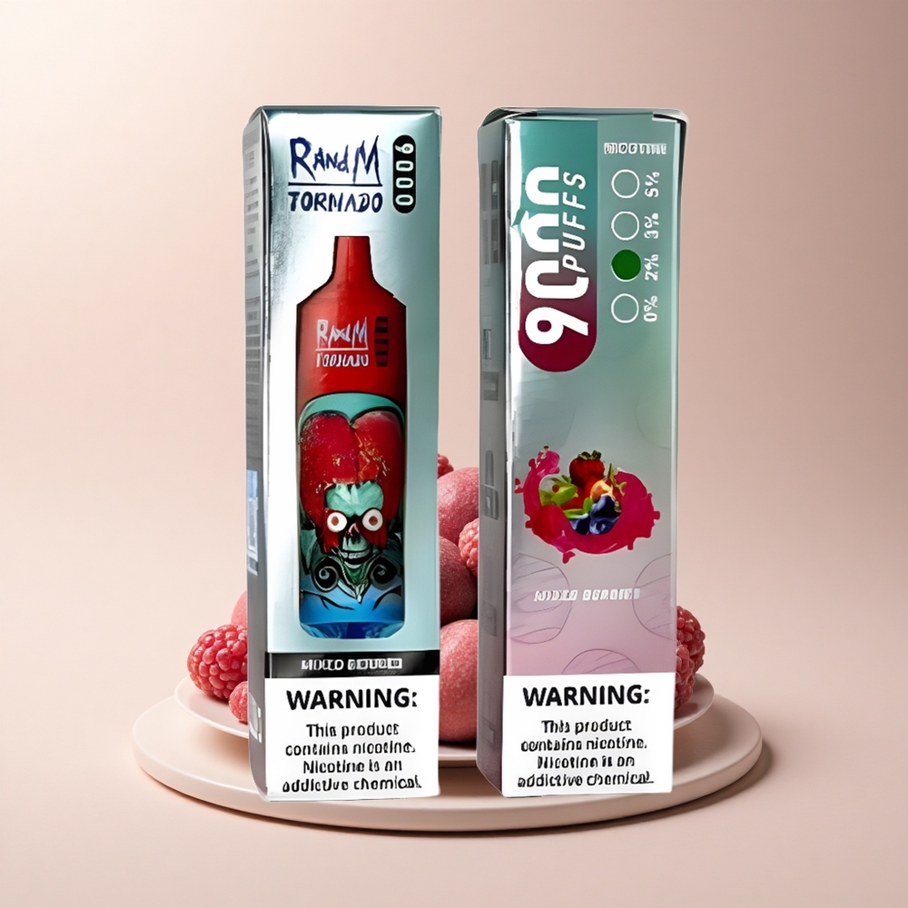 RandM Fumot Tornado 9000 Puffs Gemischte Beeren 18 mL Mesh Coil RGB Display
