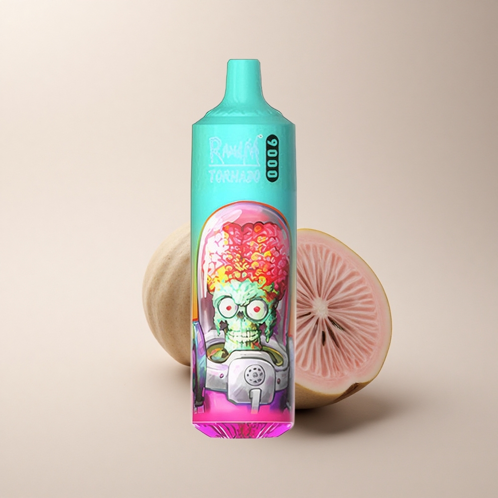 RandM Fumot Tornado 9000 Puffs Guava-Eis mit Mesh-Coil und RGB-Display