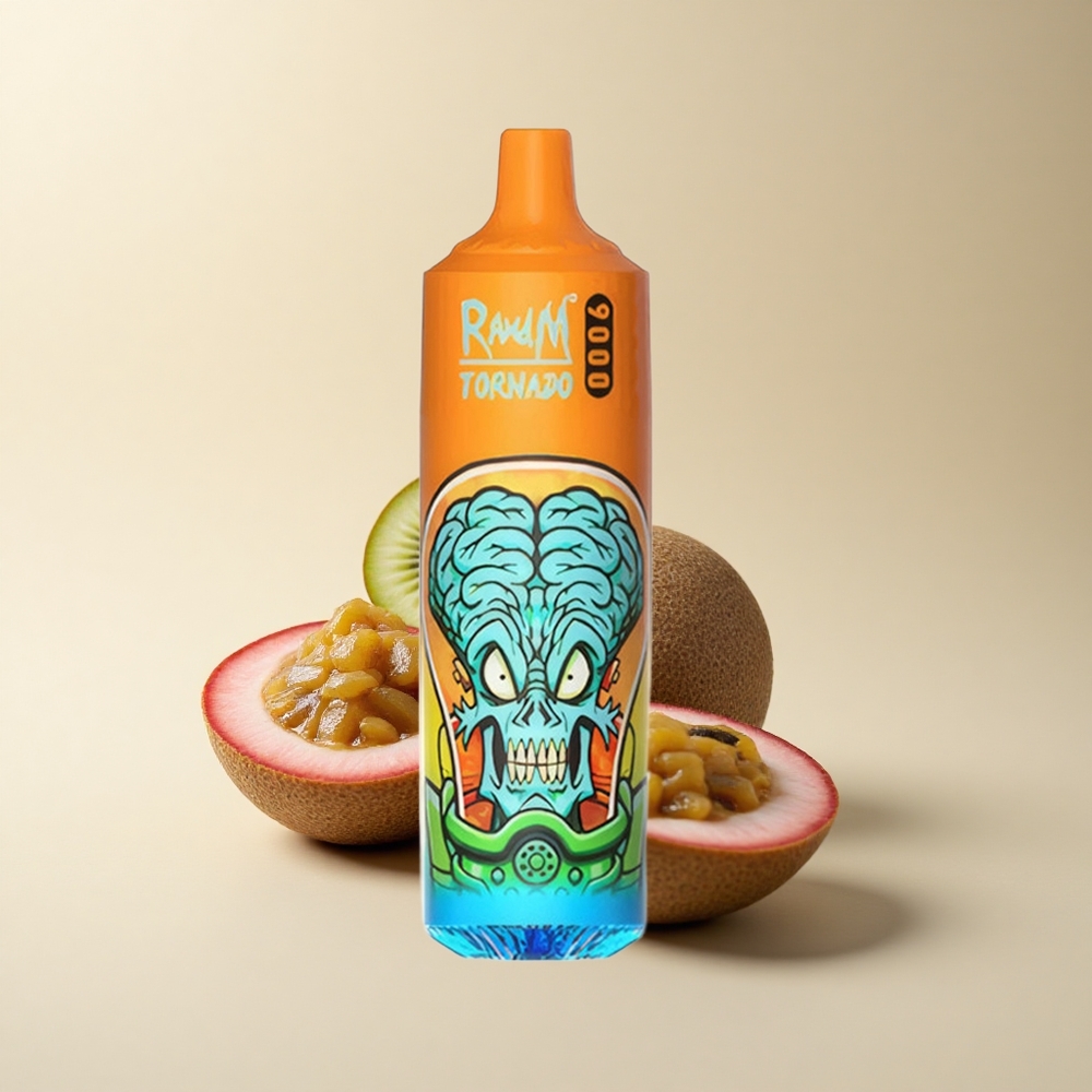 RandM Fumot Tornado 9000 Puffs Kiwi-Passionfruit-Guave 9000 Züge 18 mL Mesh
