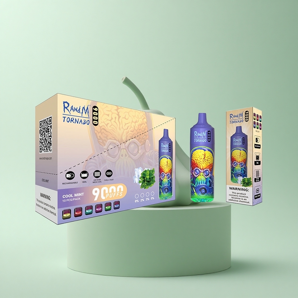 RandM Fumot Tornado 9000 Puffs Kühle Minze 9000 RGB Mesh