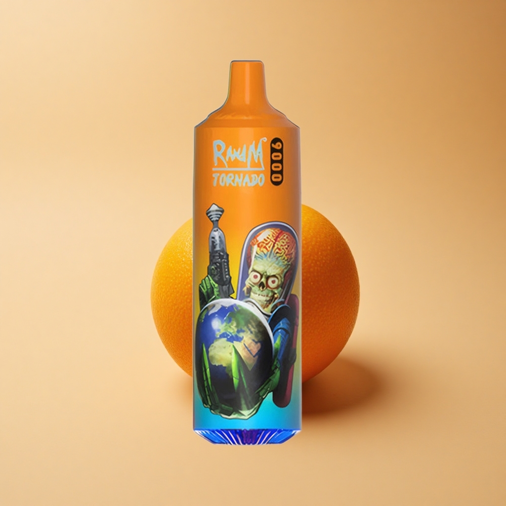 RandM Fumot Tornado 9000 Puffs Orange Soda mit 9000 Zügen und Mesh Coil