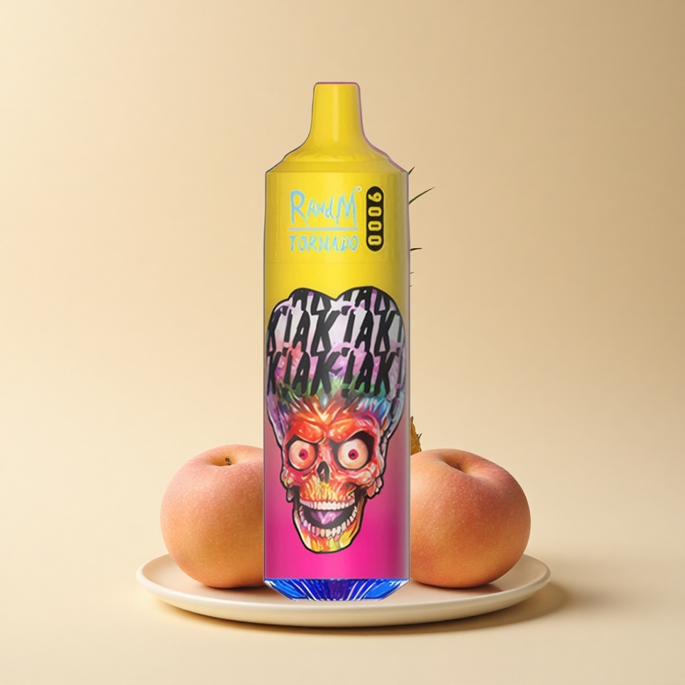 RandM Fumot Tornado 9000 Puffs Pfirsich-Mango-Ananas mit Mesh Coil und RGB Display