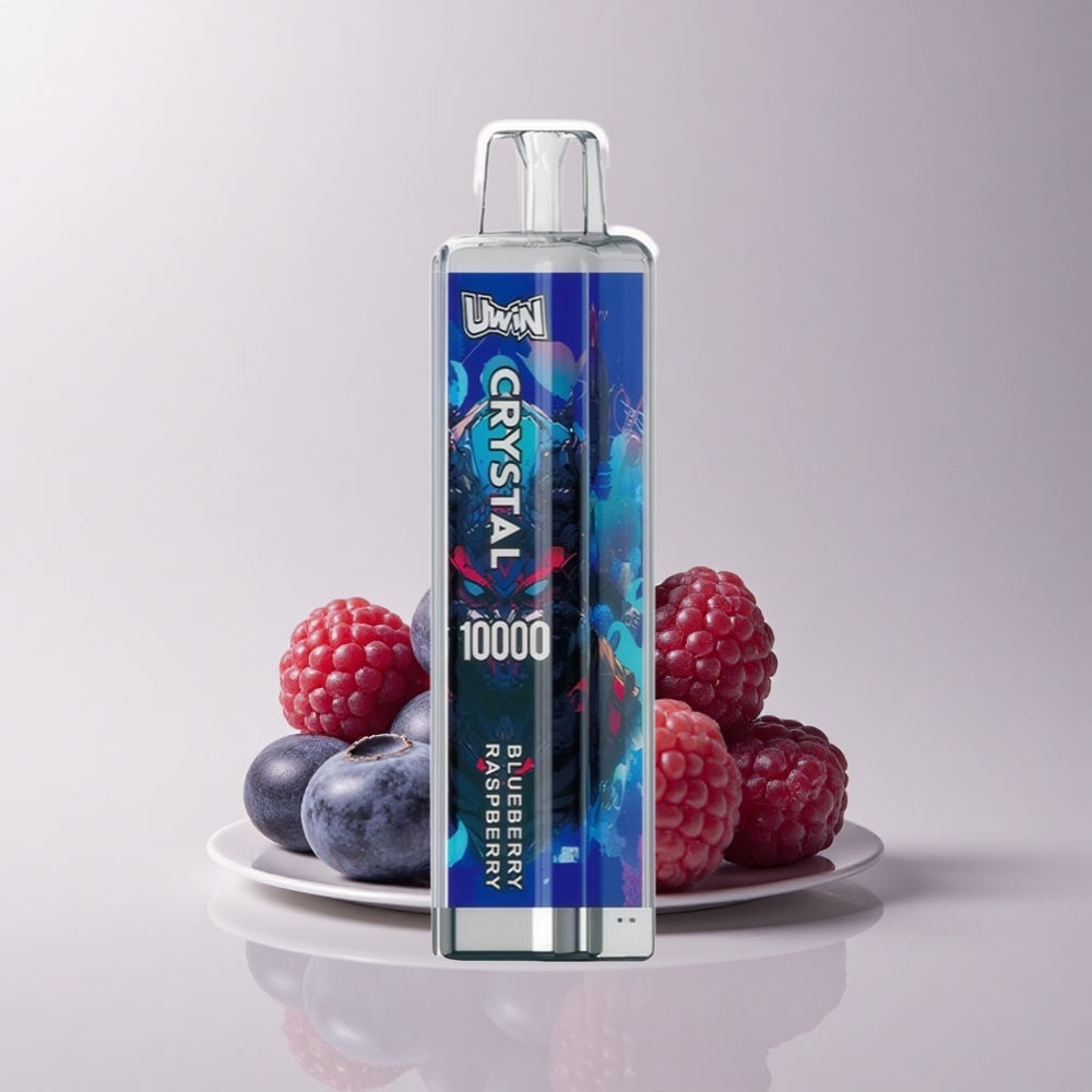 Uwin Crystal 10000 Puffs Blaubeere Himbeere RGB 18ml 650mAh Typ-C Mesh
