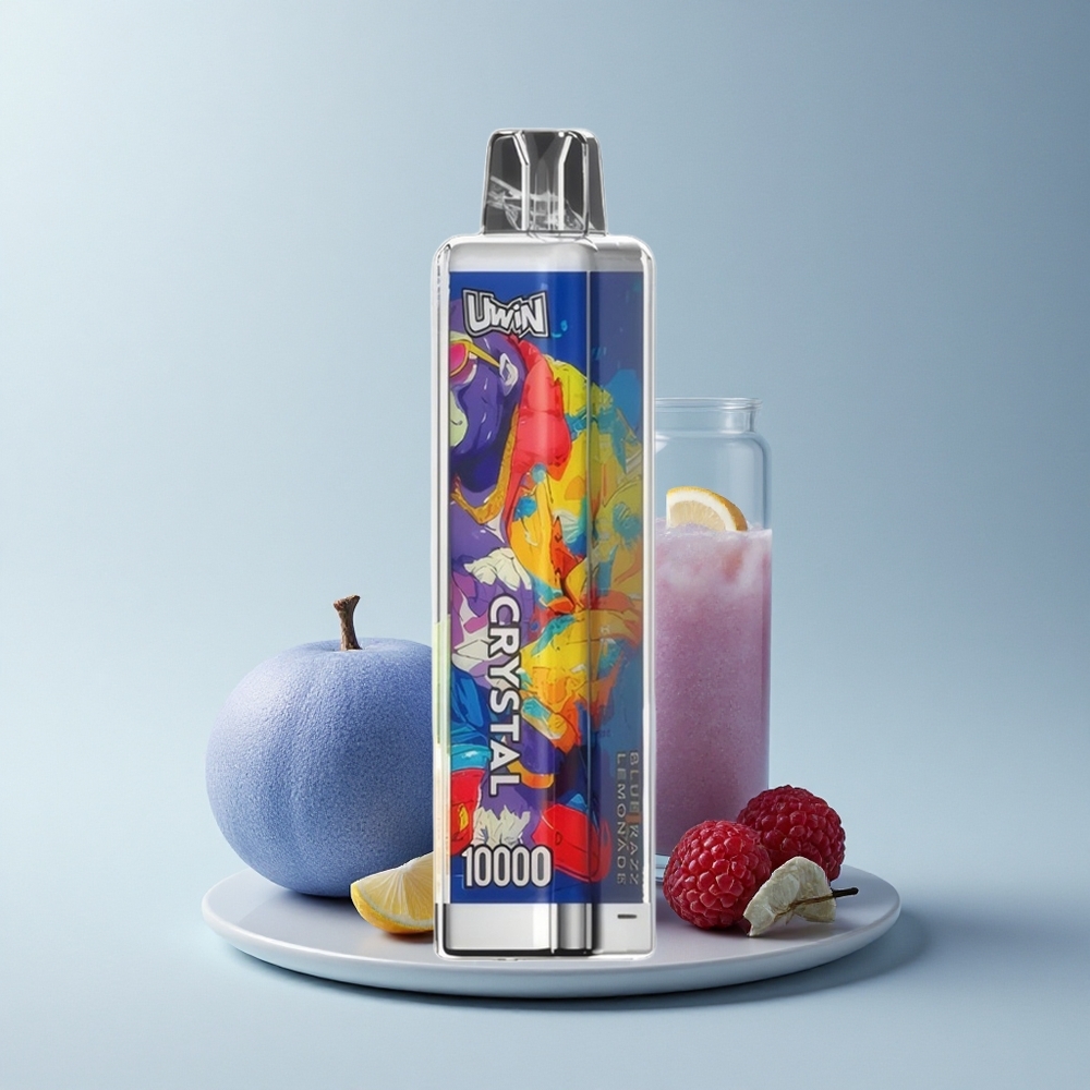Uwin Crystal 10000 Puffs Blaue Himbeerlimonade mit RGB-Lichtern und 18ml Fassungsvermögen
