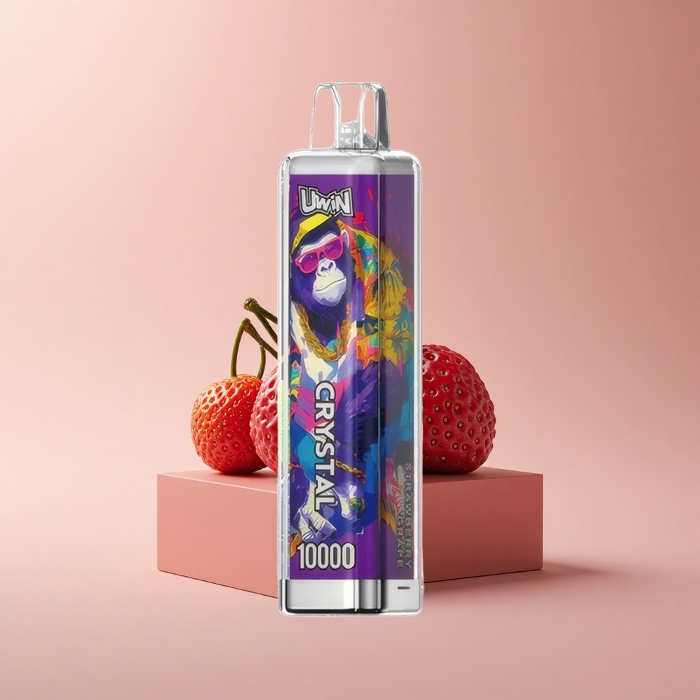 Uwin Crystal 10000 Puffs Erdbeer-Traube RGB Crystal 650mAh Typ-C