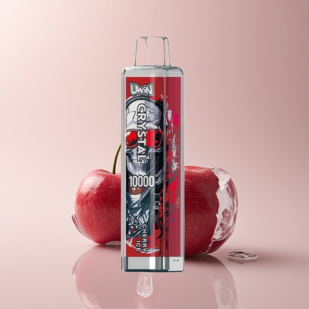 Uwin Crystal 10000 Puffs Kirsch-Eis RGB mit 18ml und Mesh-Spule