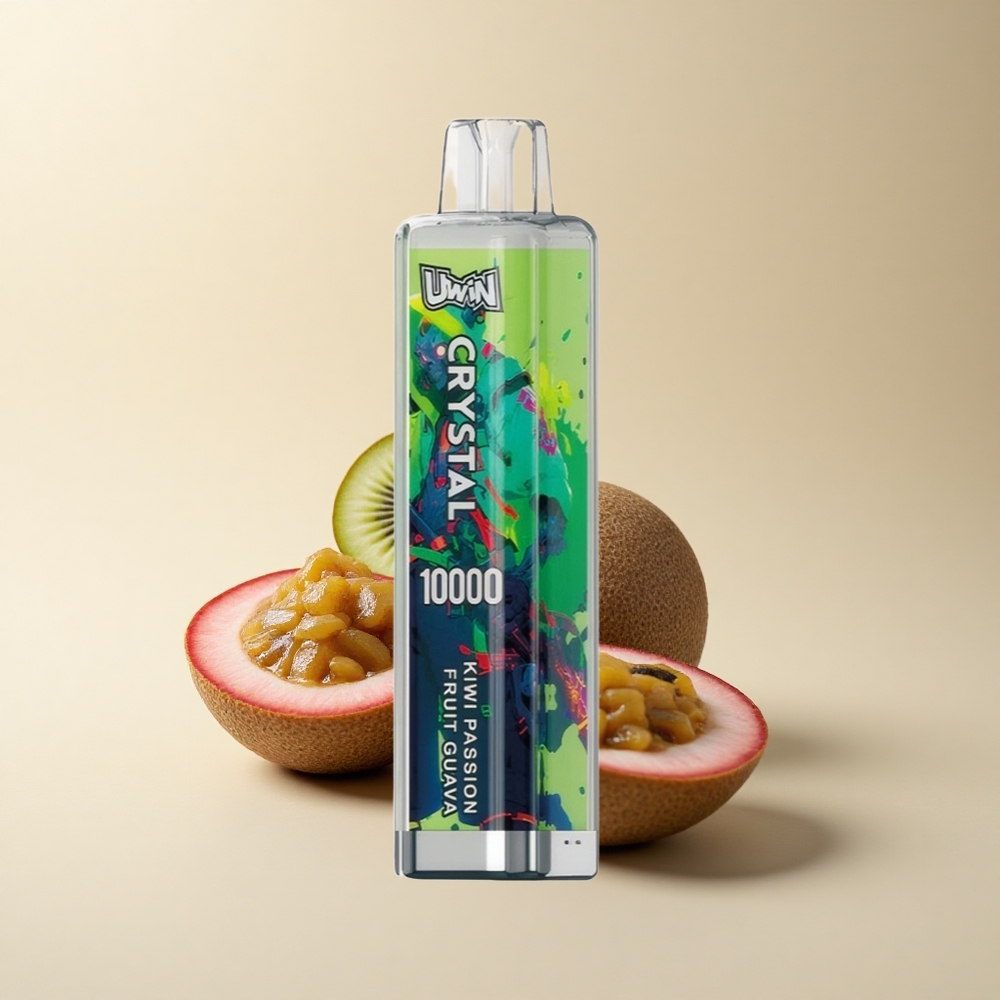 Uwin Crystal 10000 Puffs Kiwi-Maracuja-Guava RGB-Mesh Typ-C-Ladung
