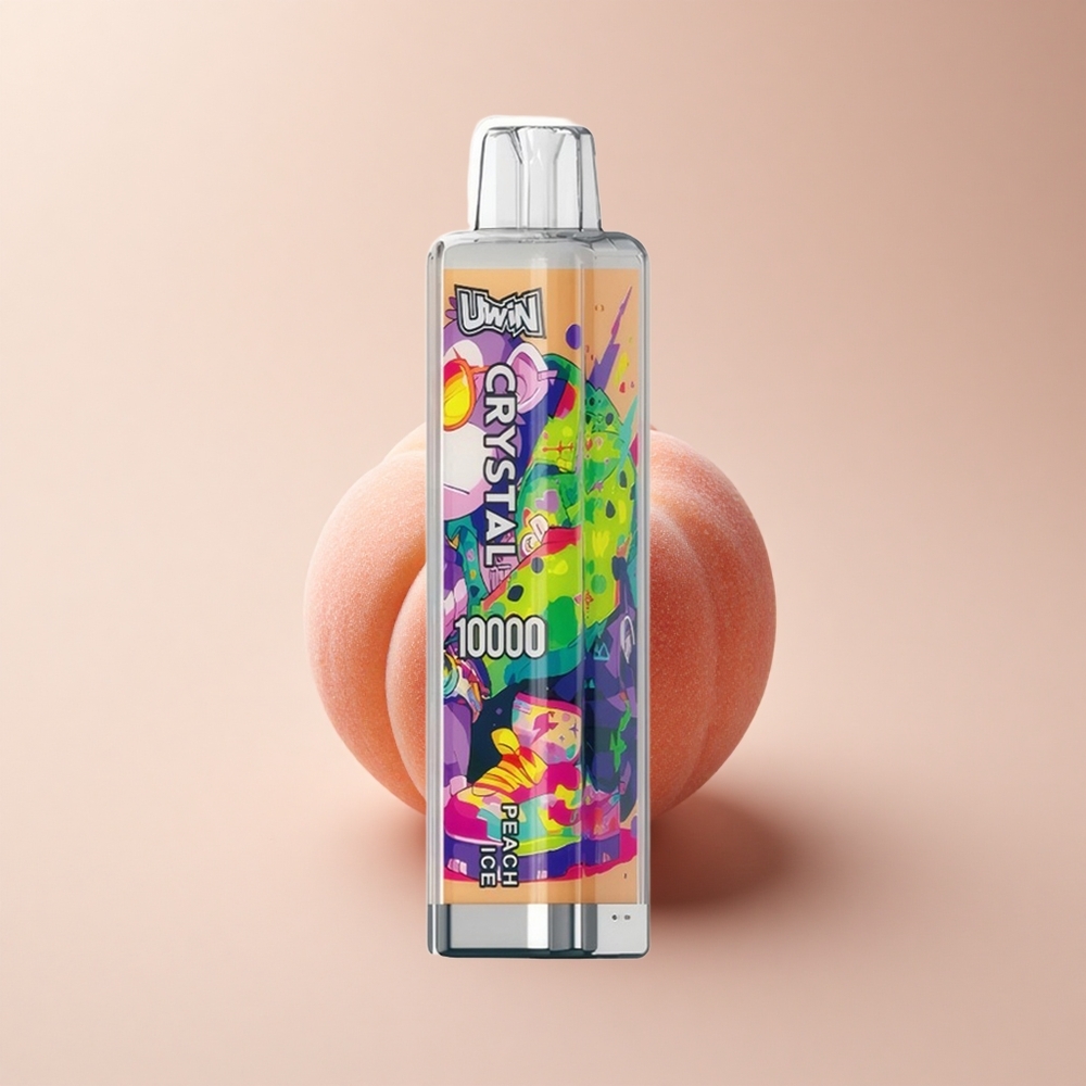 Uwin Crystal 10000 Puffs Pfirsich-Eis RGB Licht 18ml 650mAh Typ-C