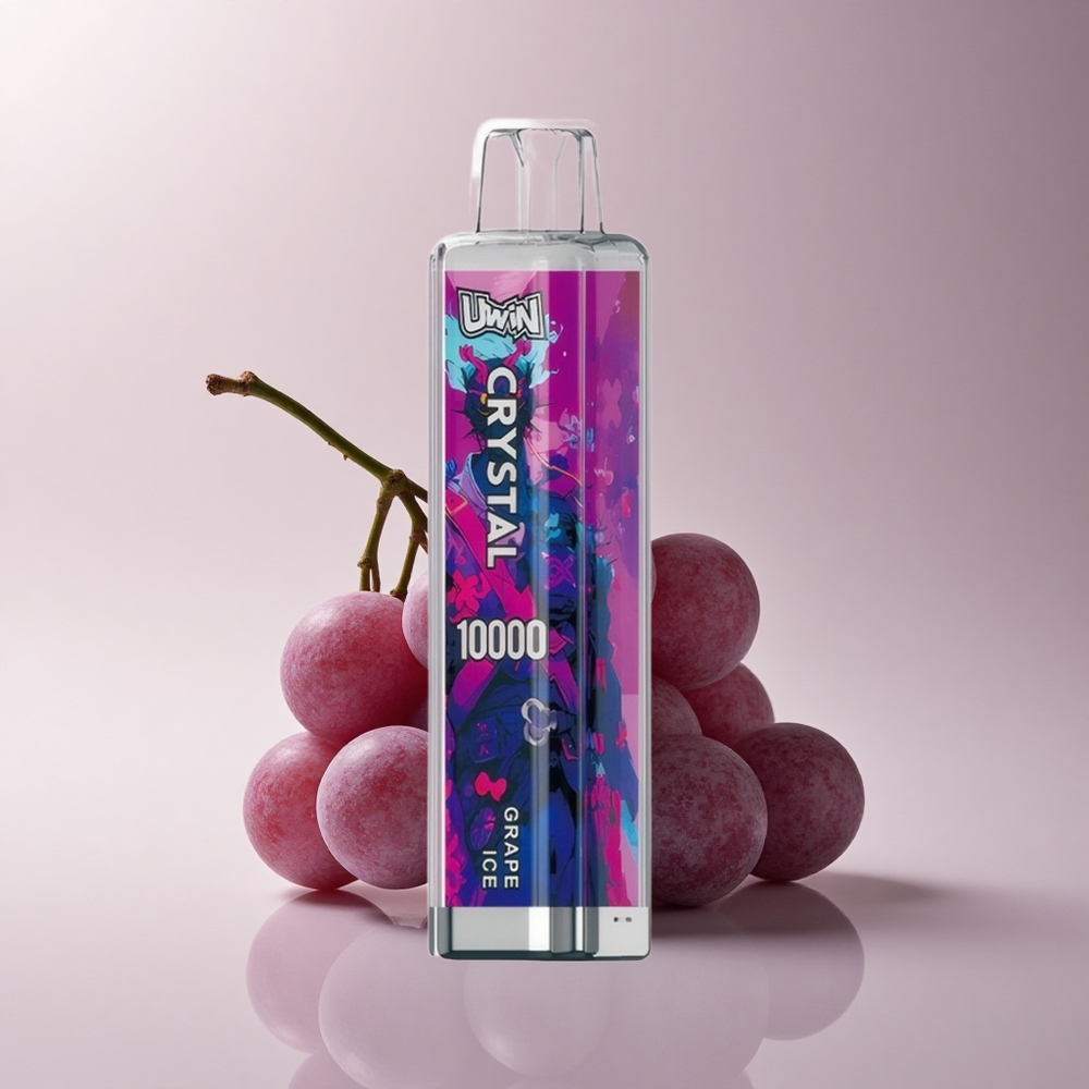 Uwin Crystal 10000 Puffs Trauben Eis RGB 18ml 08 Ohm Mesh
