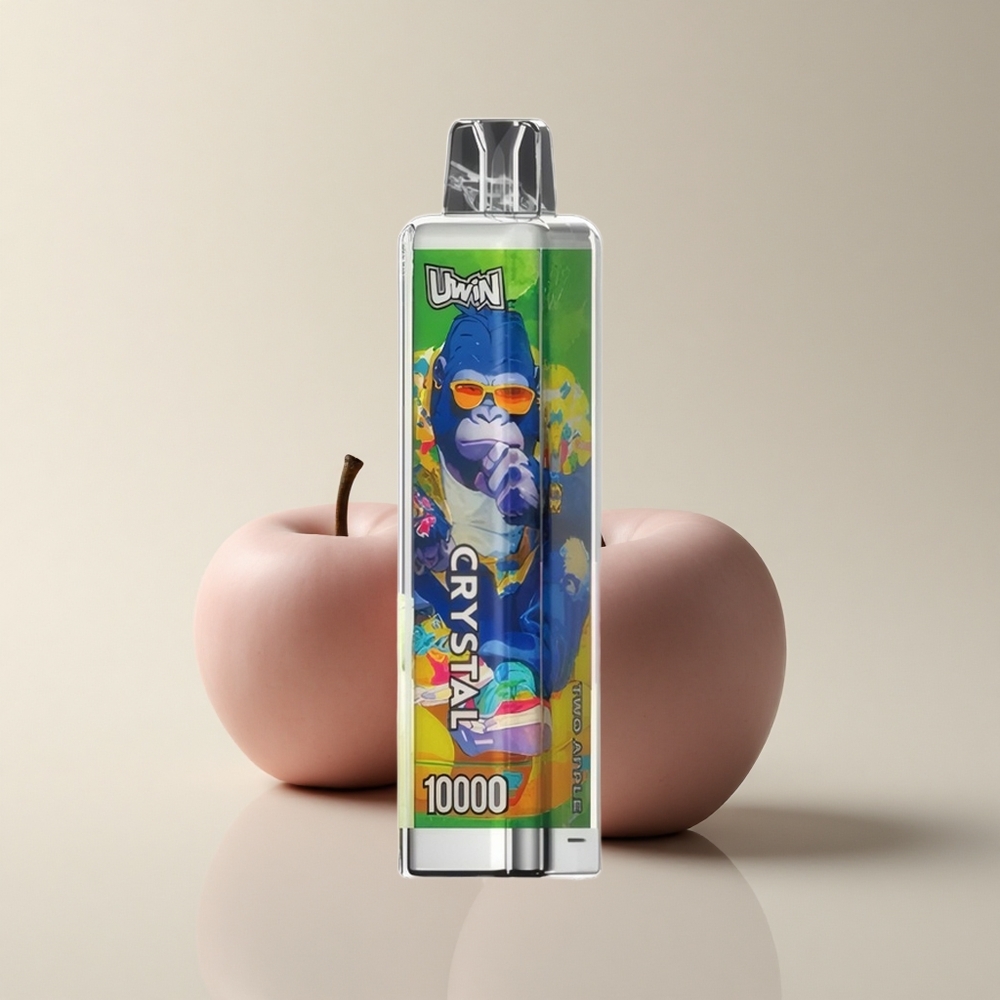 Uwin Crystal 10000 Puffs Zwei Apfel RGB Leuchten 18ml Typ-C