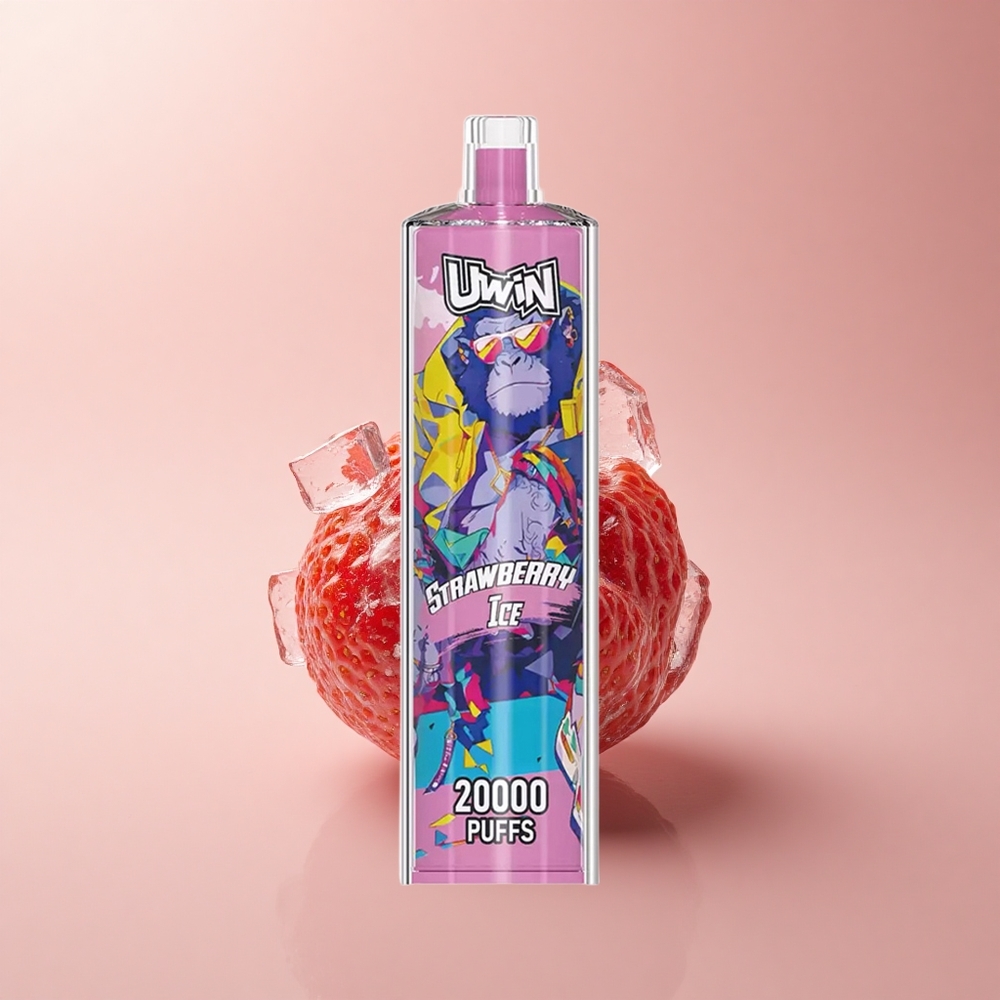 Uwin Shisha Hookah Crystal 20000 Puffs Erdbeereis Typ-C Mesh 22ml