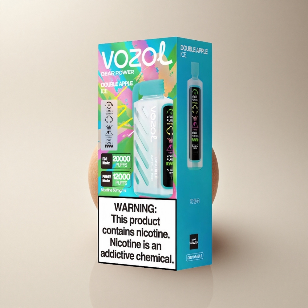VOZOL Gear Power 20000 Puffs Doppelapfel Eis Dual Mesh Coil Vollbildschirm