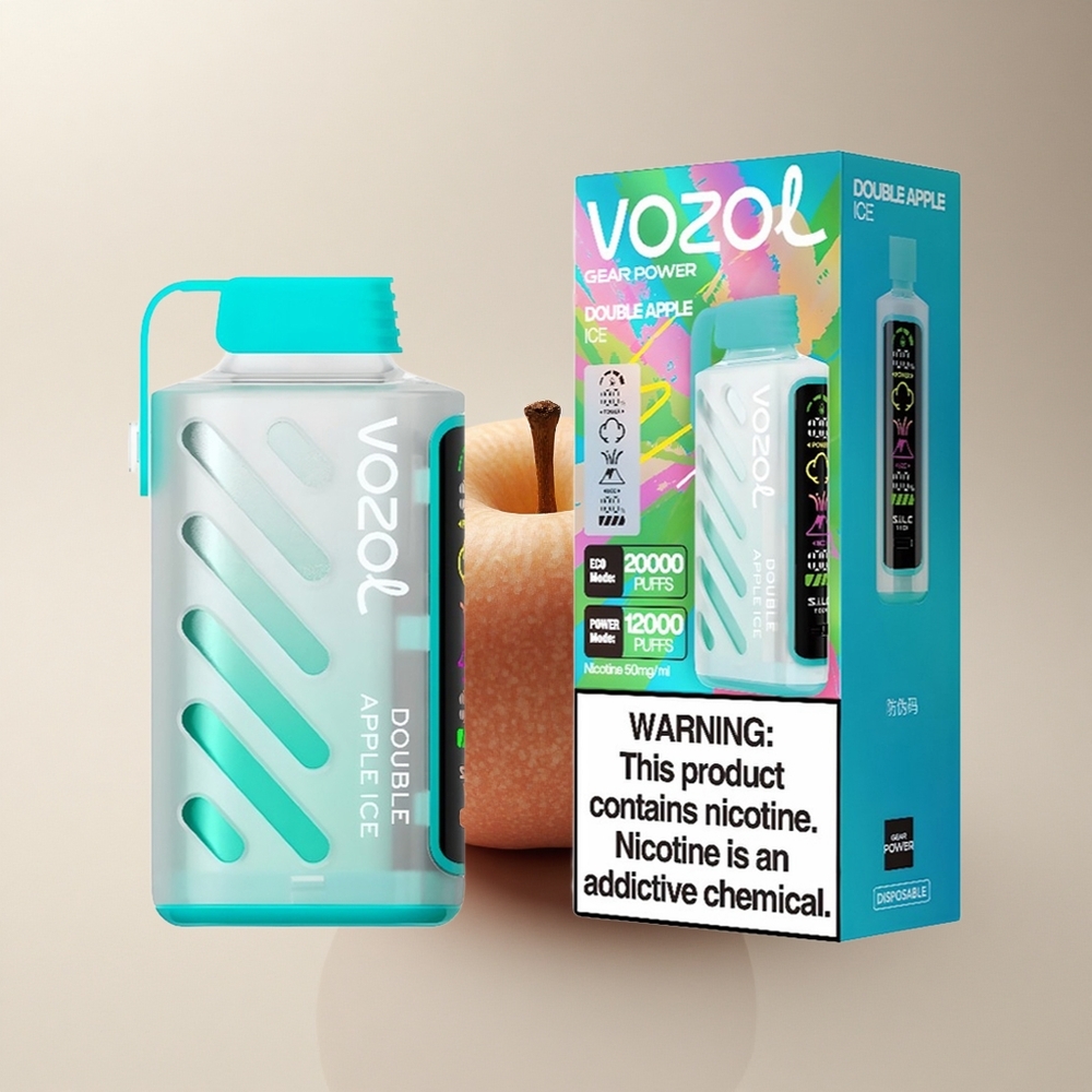 VOZOL Gear Power 20000 Puffs Doppelapfel Eis Dual Mesh Coil Vollbildschirm