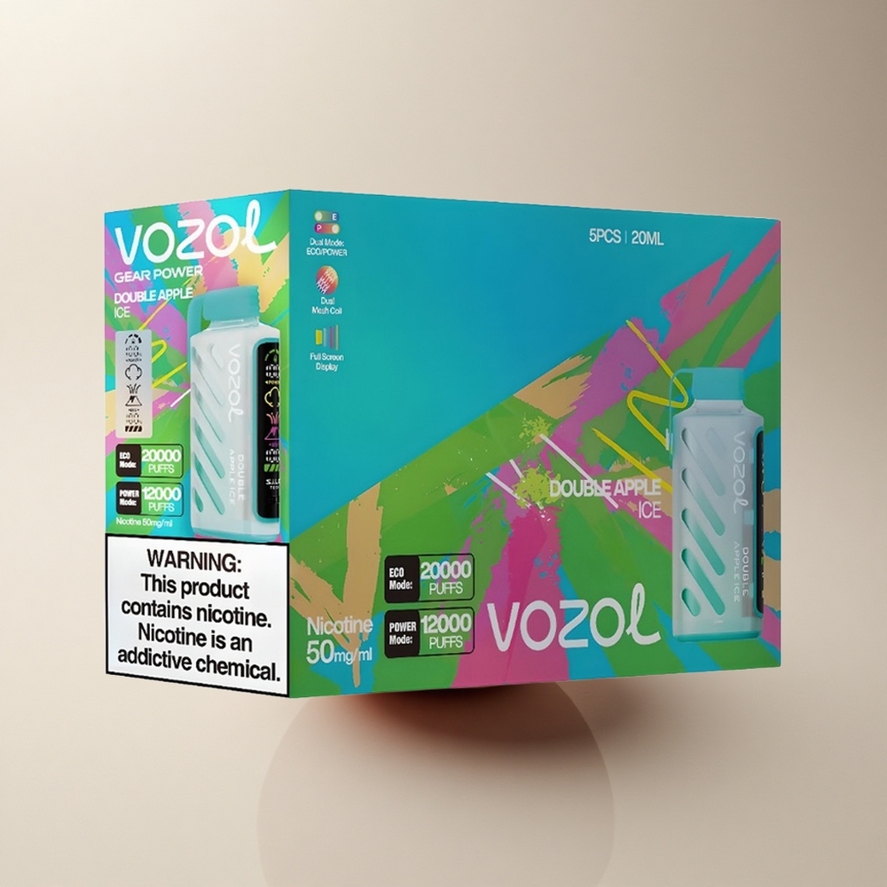 VOZOL Gear Power 20000 Puffs Doppelapfel Eis Dual Mesh Coil Vollbildschirm