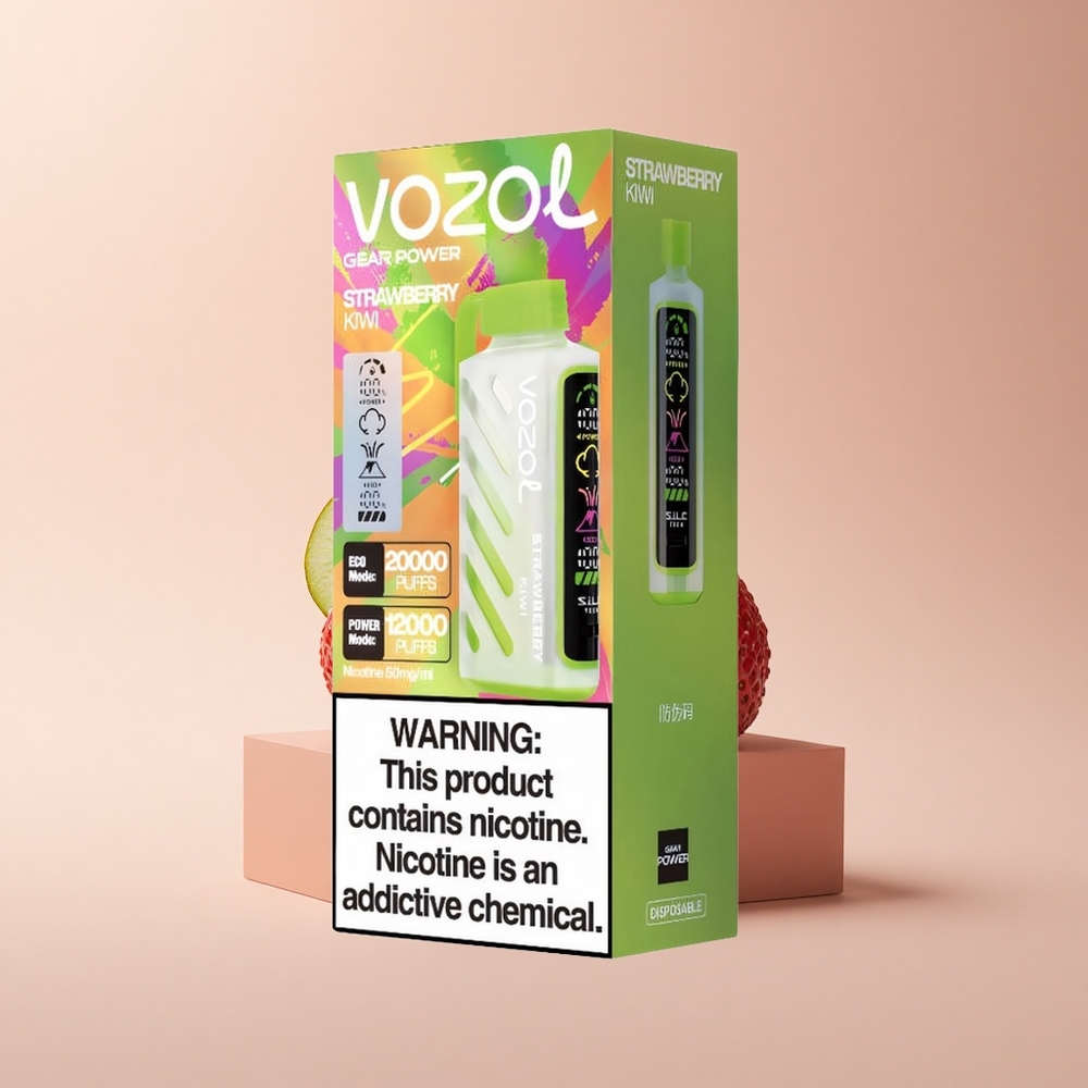 VOZOL Gear Power 20000 Puffs Erdbeer-Kiwi Dual Mesh Vollbild