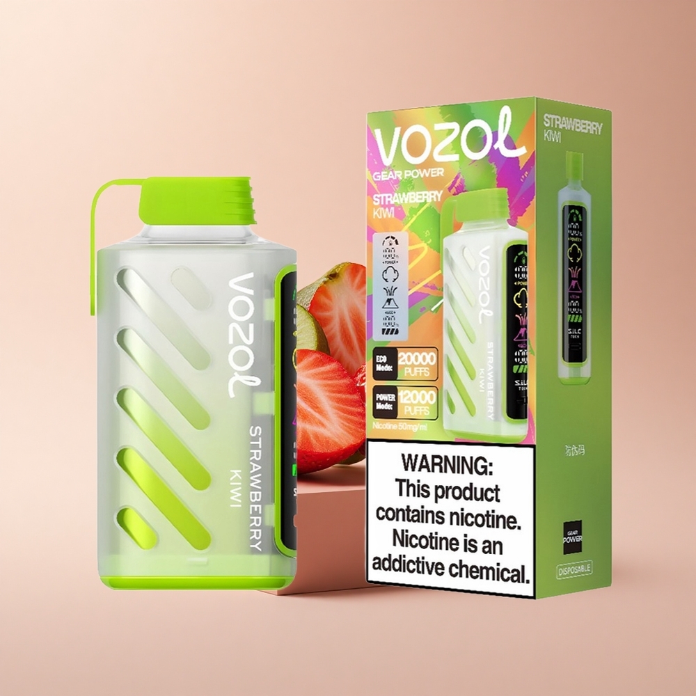VOZOL Gear Power 20000 Puffs Erdbeer-Kiwi Dual Mesh Vollbild