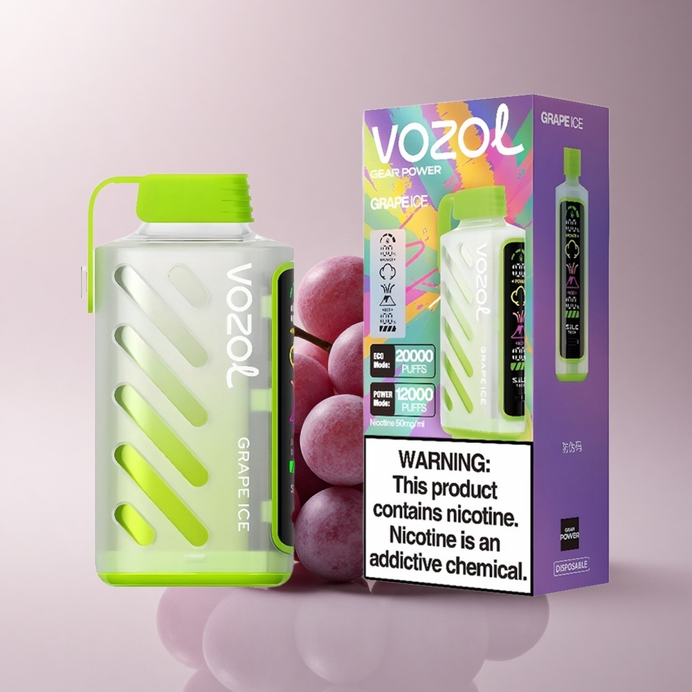 VOZOL Gear Power 20000 Puffs Trauben-Eis Dual Mesh 20mL