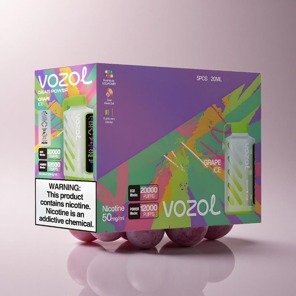 VOZOL Gear Power 20000 Puffs Trauben-Eis Dual Mesh 20mL