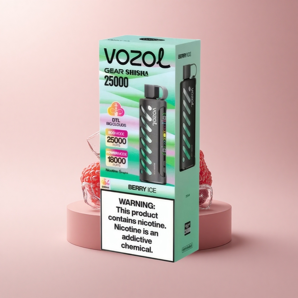 VOZOL Gear Shisha 25000 Puffs Beeren-Eis Dual-Mesh 5mg
