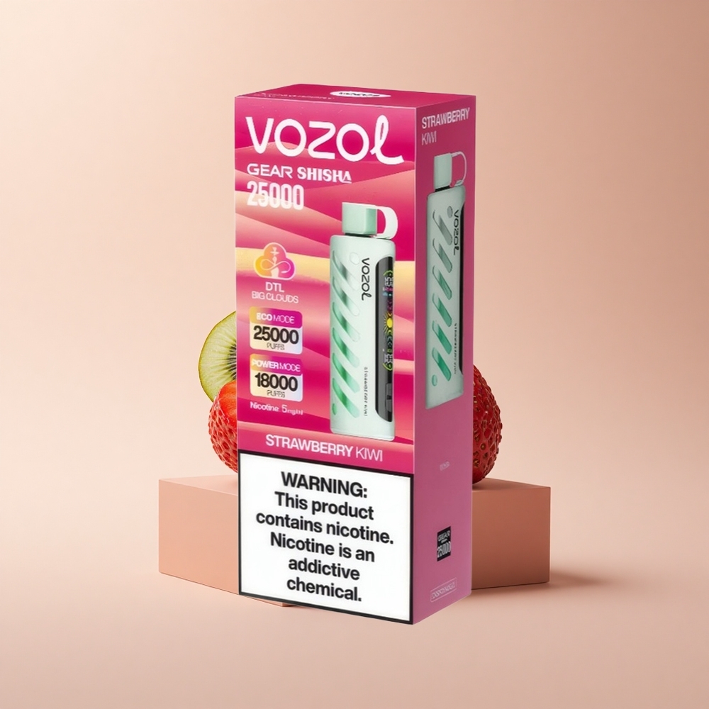 VOZOL Gear Shisha 25000 Puffs Erdbeer-Kiwi Dual Mesh 5mg