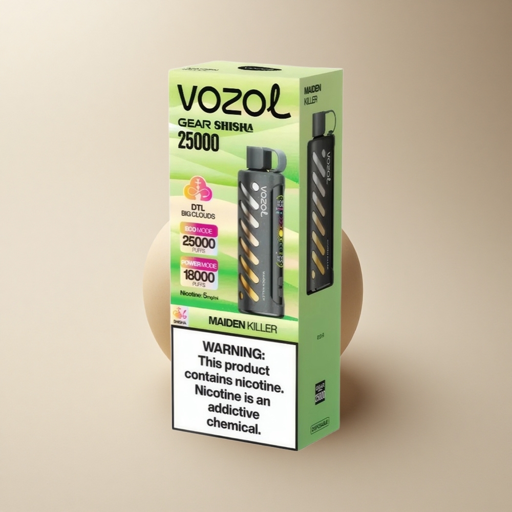VOZOL Gear Shisha 25000 Puffs Jungfräulicher Mörder 25000 Züge Dual-Mesh 5mg/ml