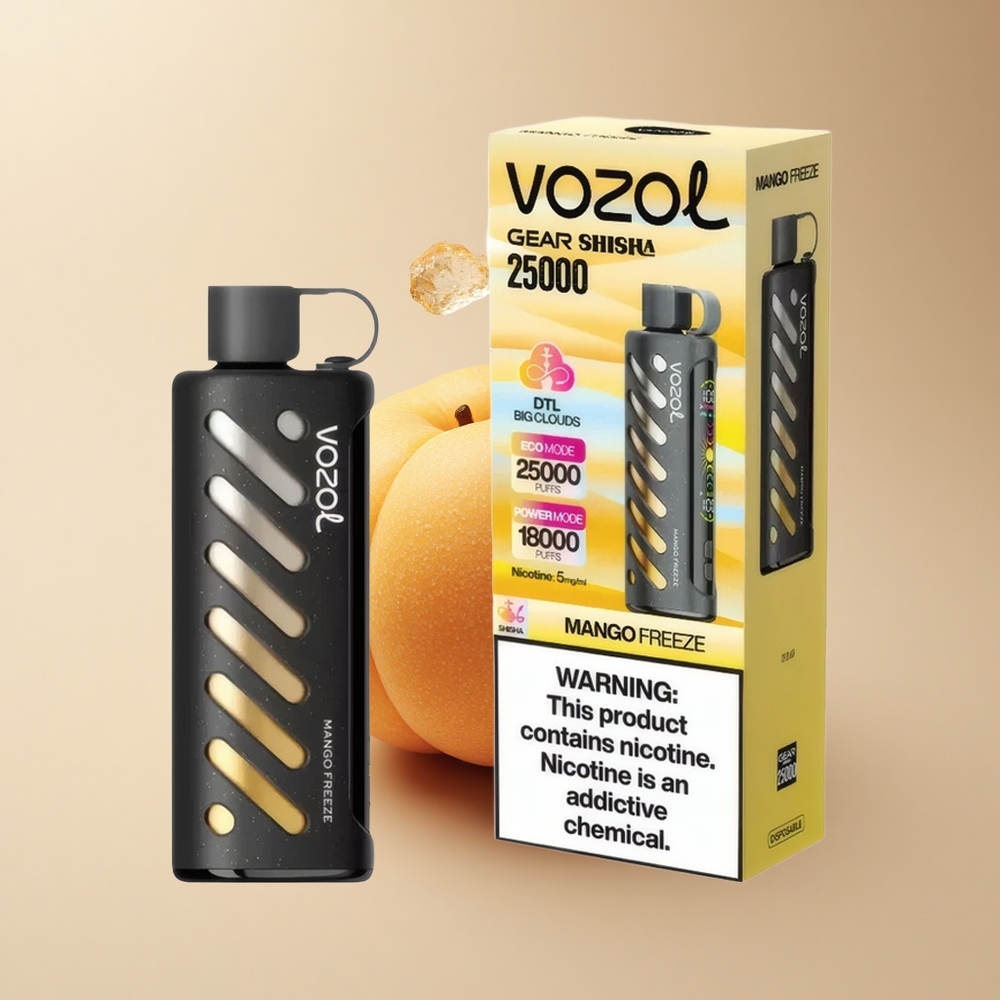VOZOL Gear Shisha 25000 Puffs Mango Frost Dual Mesh 5mg