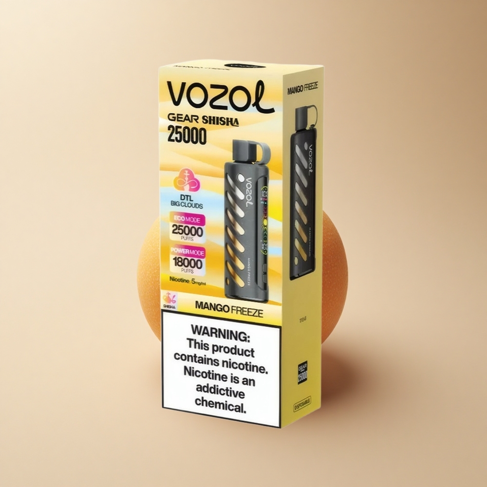 VOZOL Gear Shisha 25000 Puffs Mango Frost Dual Mesh 5mg